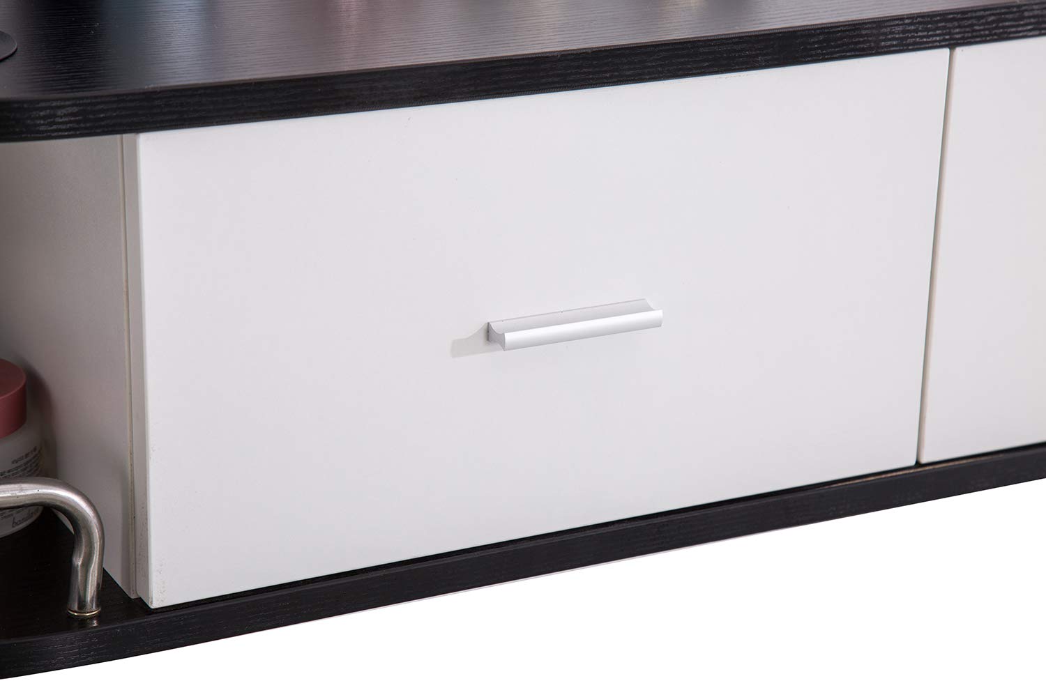 BarberPub Beauty Locking Wall Mount Styling Station Barber Beauty Spa Salon Equipment 6154-5012 (Black&White): Home & Kitchen