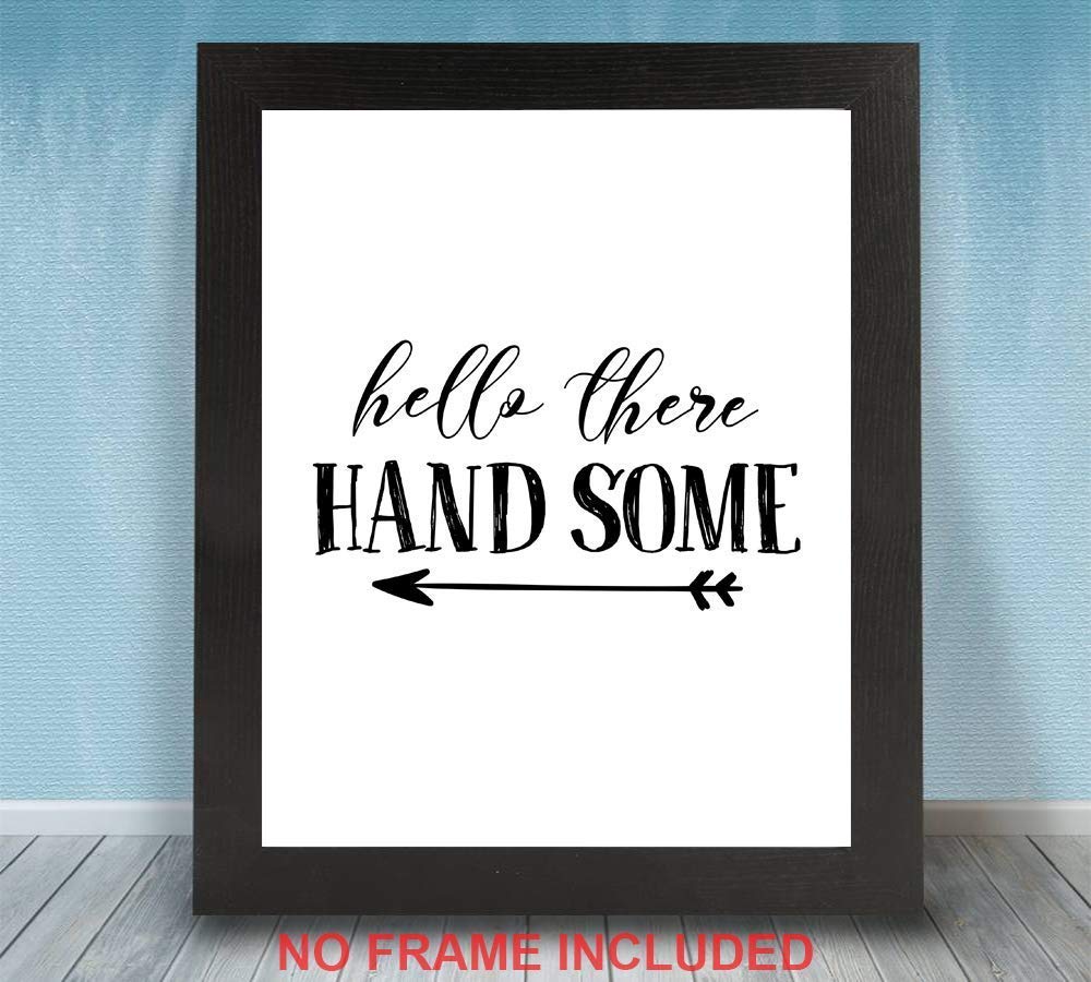 Hello There Handsome Print 8 x 10 Boys Nursery Print Office Décor Home