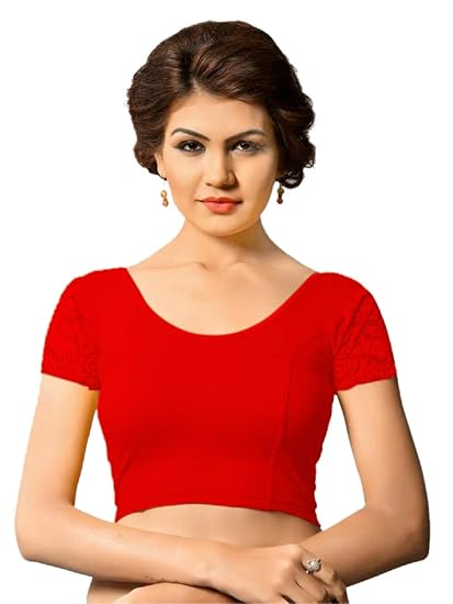 Women's Cotton Lycra Stretchable Readymade Saree Blouse