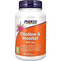 NOW Supplements, Choline & Inositol 500 mg, Healthy Nerve Transmission*, Nervous System Health, 100 Capsules