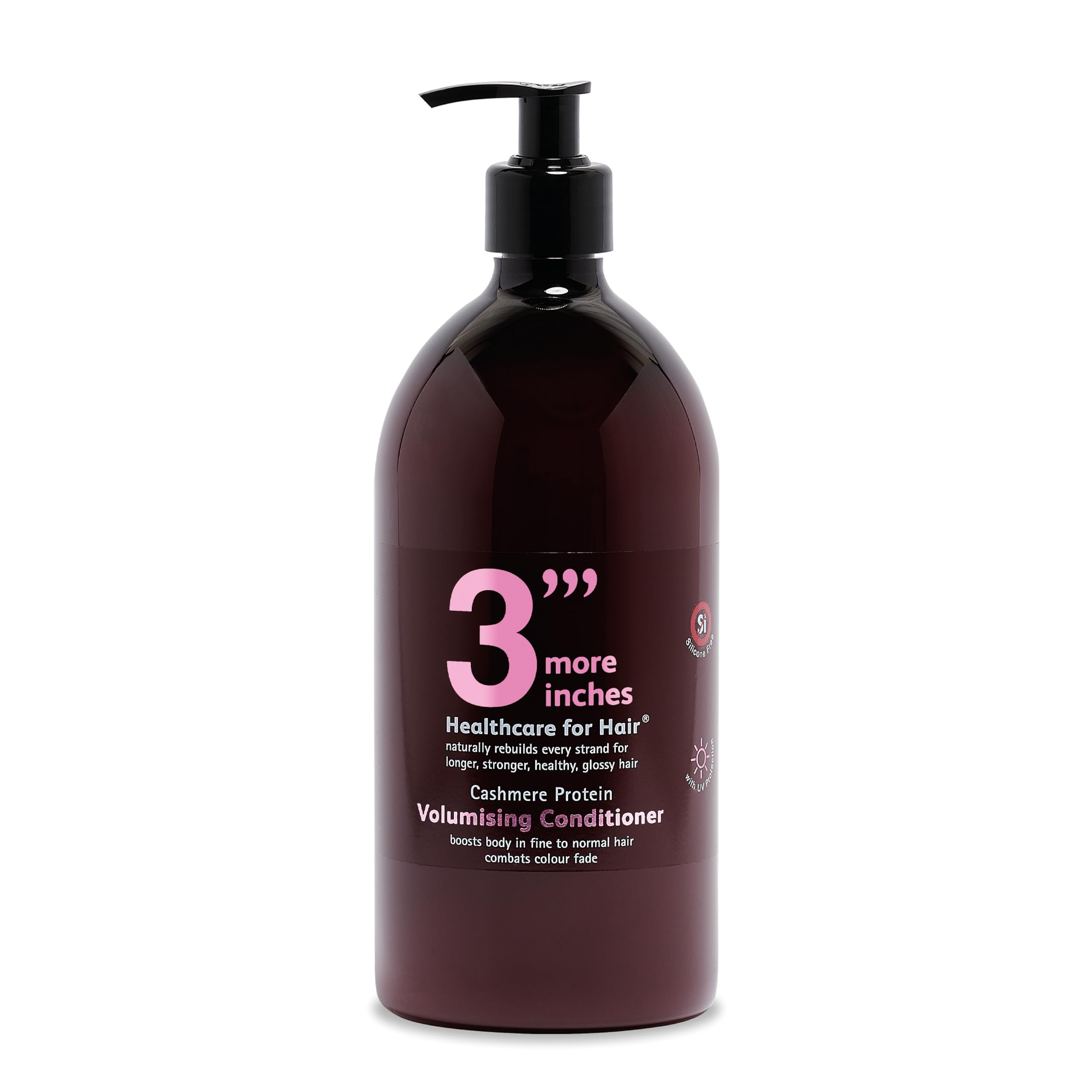 3'''More Inches Cashmere Protein Volumising Conditioner 1000ml - Fine, Thin Hair Treatment - For Thicker, Fuller & Root Lifting Results - Coconut Oil, Silicone Free - Hair Care by Michael Van Clarke