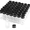50 Pack,10ml (0.3 oz) Empty Clear Glass Bottle with Screw Caps