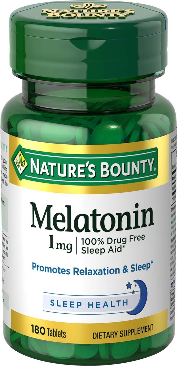 Amazon.com: Natures Bounty Melatonin 1mg, 180 Tablets (Pack of 2) by Natures Bounty: Health & Personal Care