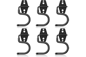 HUPBIPY 6 Pack Metal Garage Hooks, Heavy Duty S Hooks Tool Hangers for Garage Wall, Shed, Garden Storage Organizer