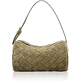 GZRHKJ Mini Woven Leather Bag, Little Handbag, Small Woven Purses for Women, Leather Top-handle Bags, Mini Evening Bag