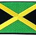 Jamaica Flag Embroidered Emblem Rasta Jamaican Rastafarian National Iron On Sew On Patch