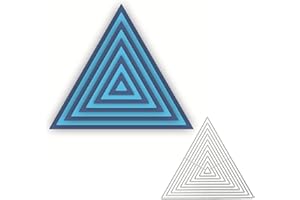 FAWENUCY Scrapbooking Die-Cuts, Layering Frame Metal Cutting Dies for Card Making, Paper Craft Punch Template, Background Embossing Stencils, DIY Album Décor (Triangle)