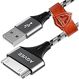 AGVEE [3 Pack 10ft] for Old iPhone 4/4S iPad 1/2/3 iPod Charger Cable, Long USB-A to 30 Pin Braided Heavy Duty Fast Aluminum 