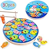 Joyjoz 30 Pcs Magnetic Fishing Games Toy, Toddler