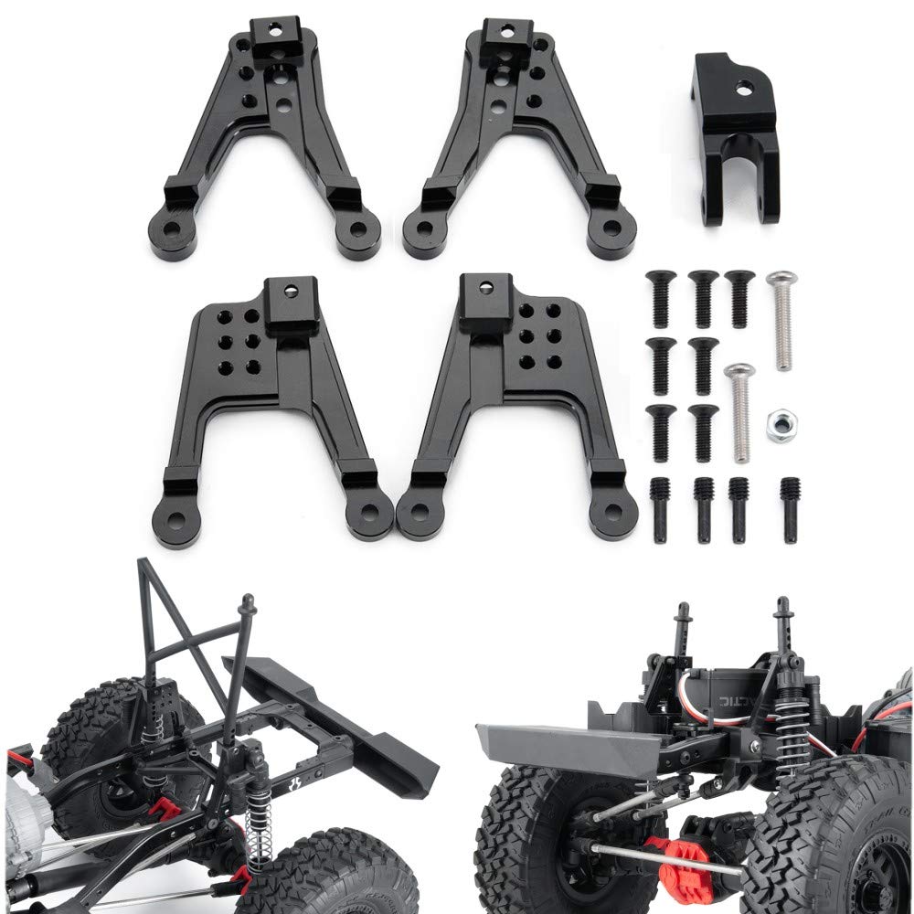 ZuoLan 1 Set Aluminium RC Shock Absorber Holder, Front/Rear Shock Tower Hoops for Axial SCX10 II 90046 90047 RC Upgrades Part