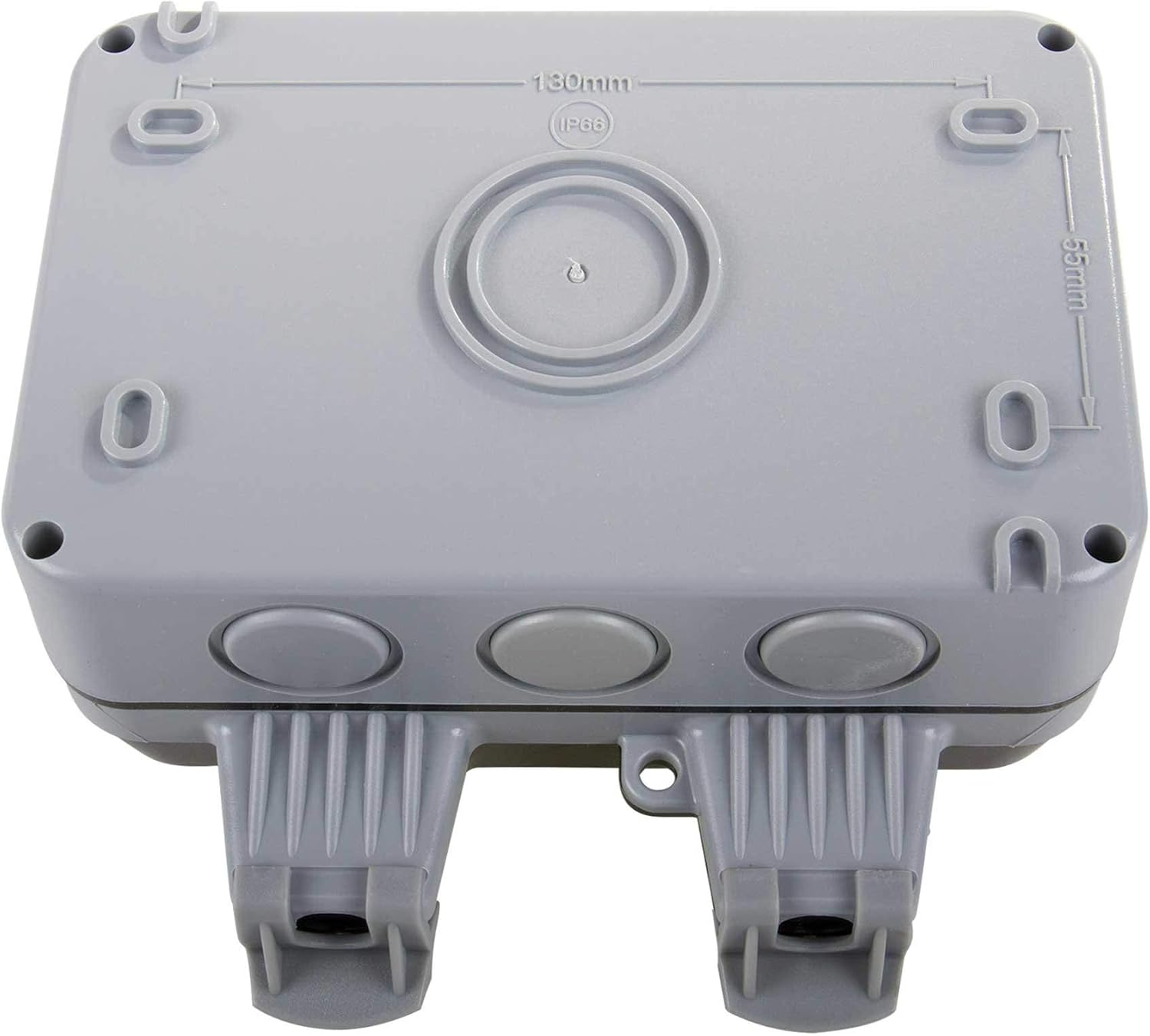 BG Electrical WP22RCD Nexus Storm IP66 Grey 2 Gang 13A 30mA DP RCD Latched Switched Socket by B G Electrical - Image 5