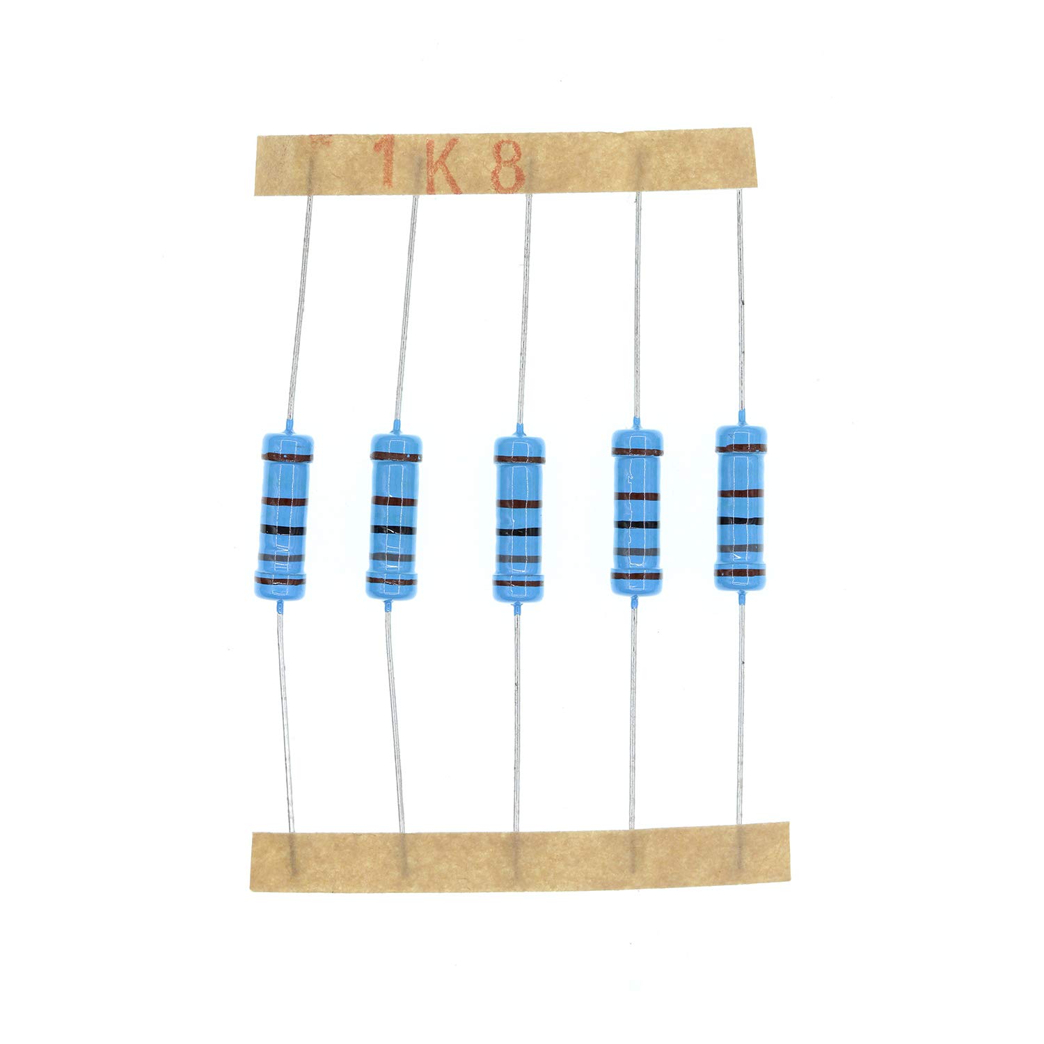 HUABAN 50PCS 2 Watts 2W 1K8 Ohm 1% Metal Film Resistor