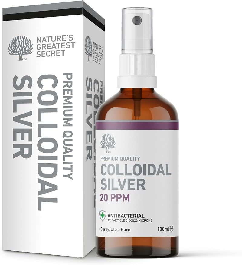 Nature's Greatest Secret Colloidal Silver Spray 100ml 20ppm UK Made