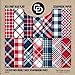 Red & Navy Blue Plaid Scrapbook Paper (14) 8x8 Inch Double Sided Scrapbooking Pages Book Style: Crafters Delight by Leska Hamaty by Leska Hamaty