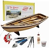 Complete Wooden Model Boat Building Kit - Made in USA - Includes Tools, Glue &amp; Paint - Beginner DIY Dinghy Kit - 1:12 Scale