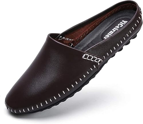Amazon Gureitojp スリッパサンダル メンズ オフィスサンダル ビジネス パンチング加工 サボサンダル 革靴 ドライビングシューズ 室内履き 社内履き 消臭 手縫い かかとなし 歩きやすい 大きいサイズ かかとあり Gureitojp ファッションサンダル