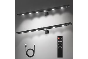 ARIXINKS 2Pack Battery Picture light with Remote 22'',Wall Paintign Light with 3 Lighitng,Metal Artwork lights with Dimmable Timer Auto-OFF, Rechargeable Gallery Dispaly Light for Picture light with 500lm