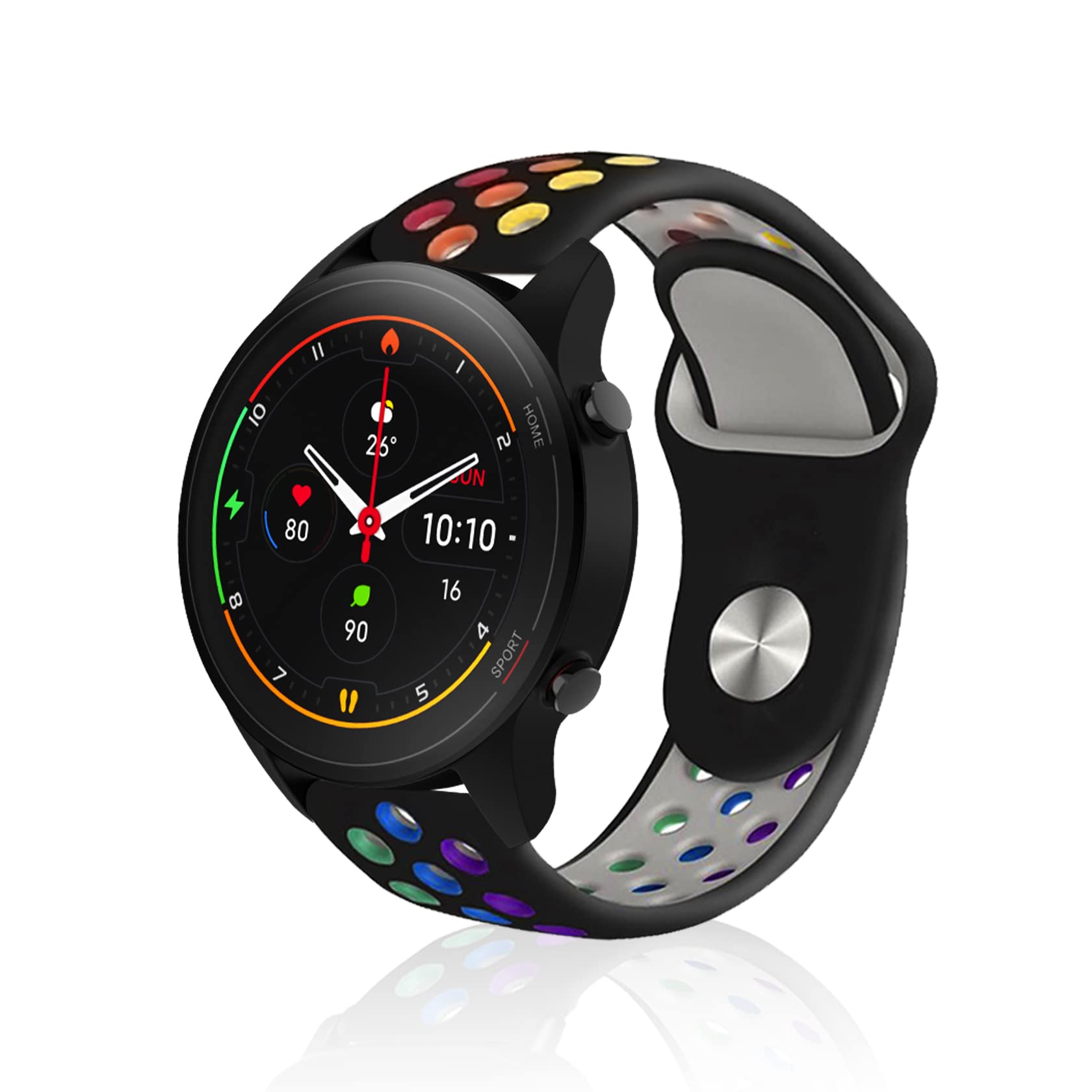 ToVioc 22mm Strap for Xiaomi Watch 5/2/2 Pro/S4/S4 Sport/S3/Redmi Watch 5 Active 5 Lite/Mi Watch, Silicone Replacement Band for Amazfit Bip 6/Active Max/Balance 2 - Black