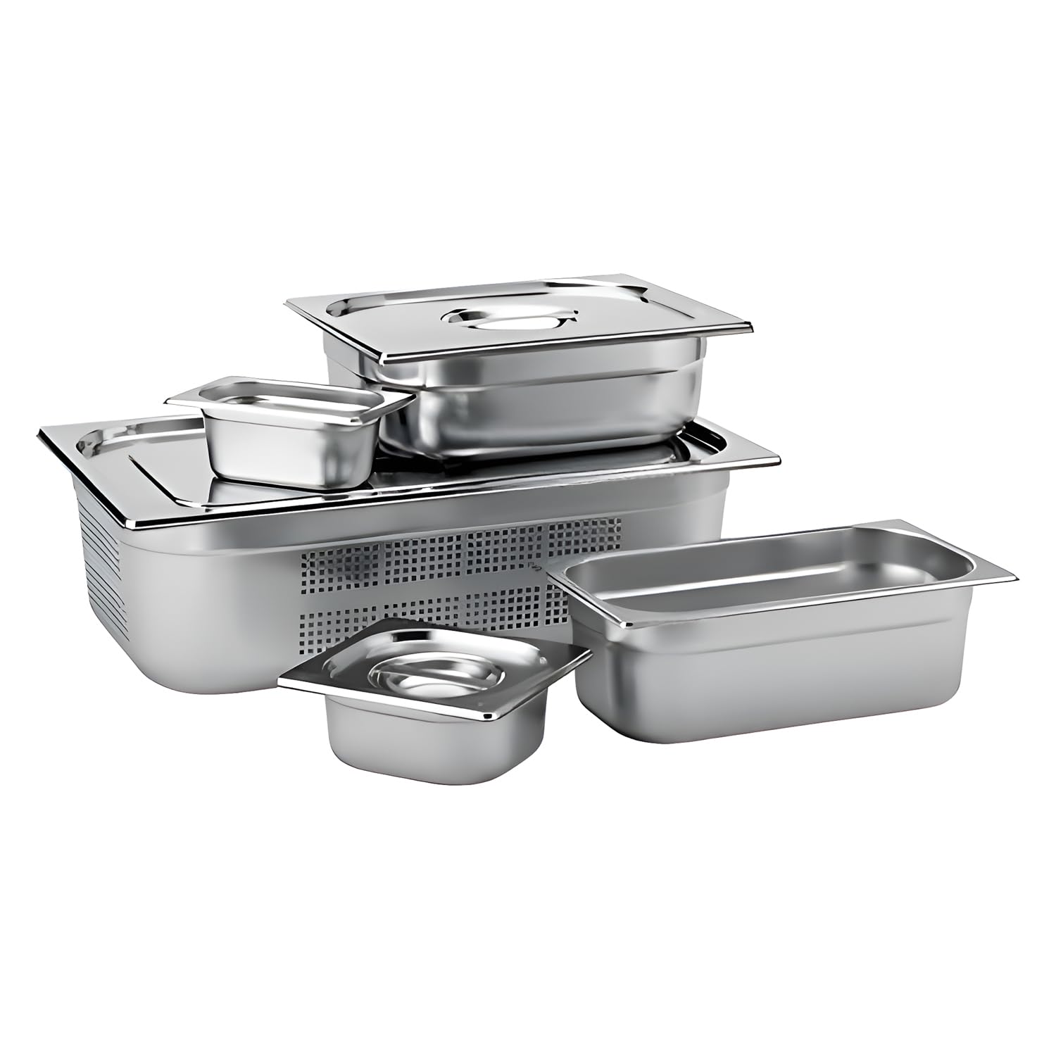 Utopia Stainless Steel GN 1/9 Handled Lid - Case of 6
