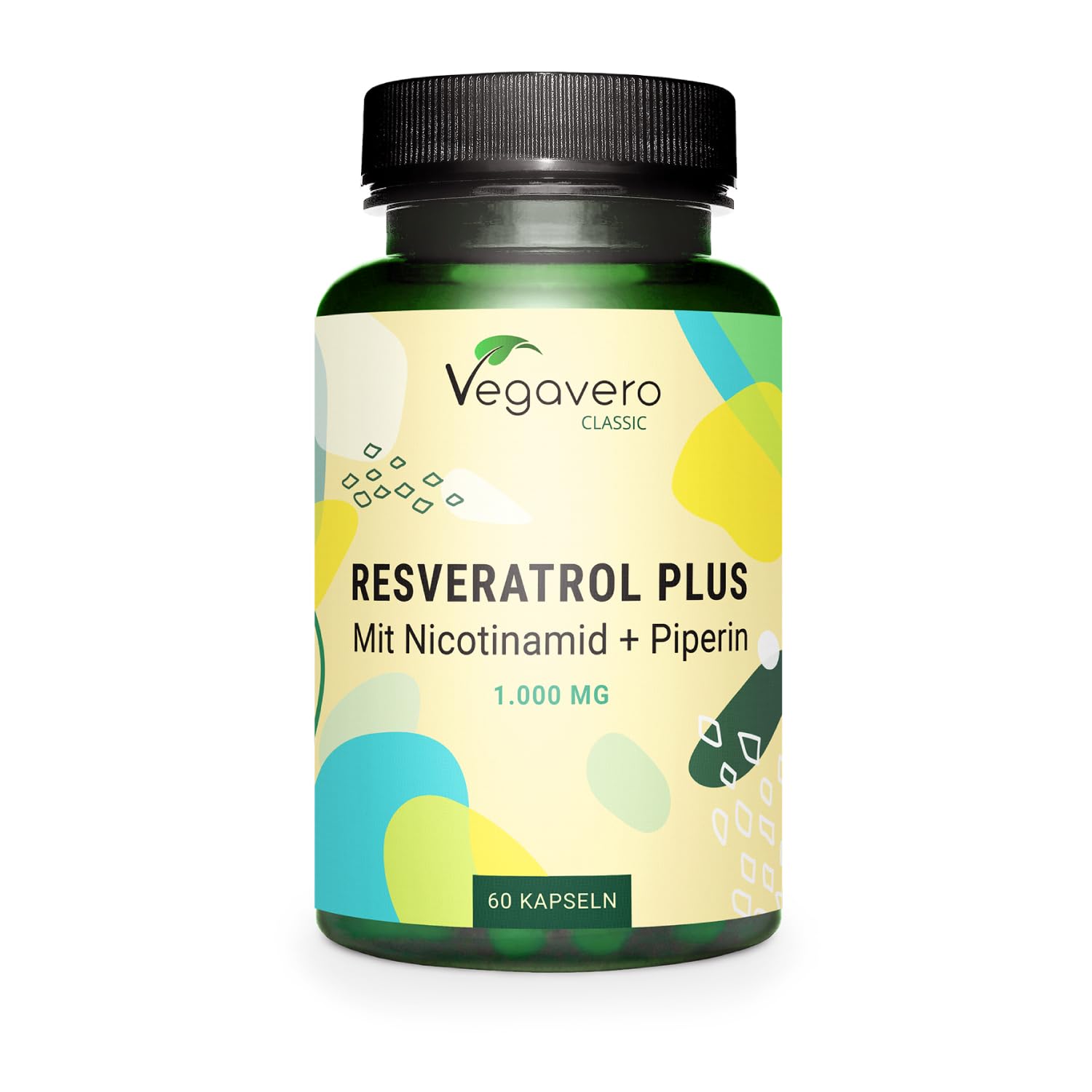 Vegavero Trans Resveratrol 98% 1000 mg | Natural Anti Aging & Skin Supplement | Pure from Japanese Knotweed | NO Additives | High Bioavailability with VIT B3 & Piperine | Lab Tested | Vegan
