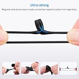 Cable Matters 10-Pack Silicone Magnetic Cable Ties Black White view 2