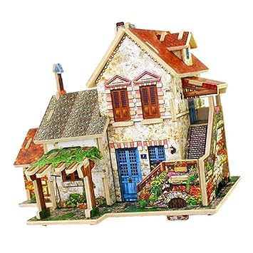 Amazon Com Natfur 1 24 Diy Wood Dollhouse Room Model Handcrafts