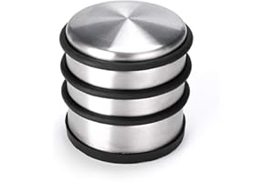 Sumnacon Heavy Duty Floor Door Stopper No Drill, Durability Stainless Steel Door Stops with Anti-Skid Rubber - Contemporary Decorative Safety Door Wedge for Home Office Commercial Industrial