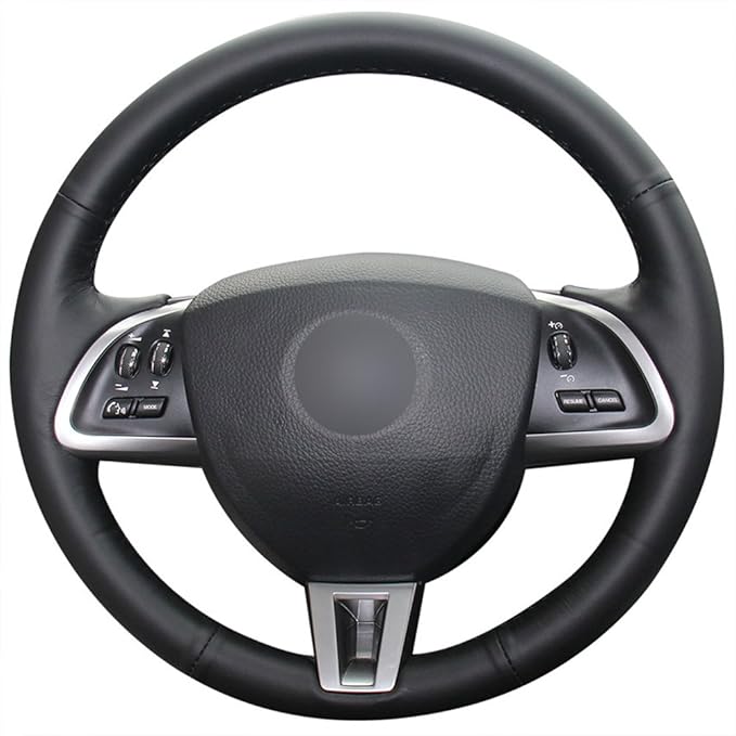 Loncky Auto Genuine Leather Steering Wheel Covers for