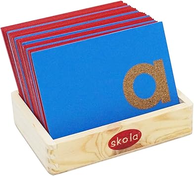 Skola Toys Sandpaper Letters Tracing Lower Case Small Alphabets, Set of 26