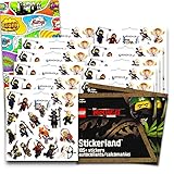 Lego Ninjago Stickers Party Favors Pack -- 12 Lego Ninja Sticker Sheets with Bonus Door Hanger (Lego Party Supplies)