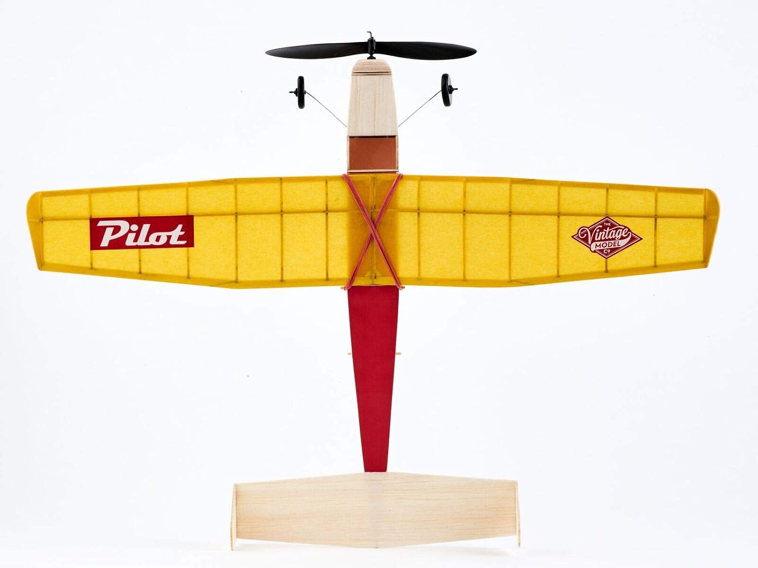 F&G Supplies VMC Pilot plane model airplane complete rubber-powered balsa wood aircraft plane kit that really flies and easy to build - Image 3