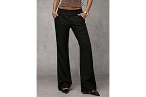 High Waisted Work Pants for Women Business Casual Outfits 2026 Office Dress Pants Trousers with Pockets