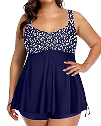 Aqua Eve Women Plus Size Tankini Swimsuit Two Piece
