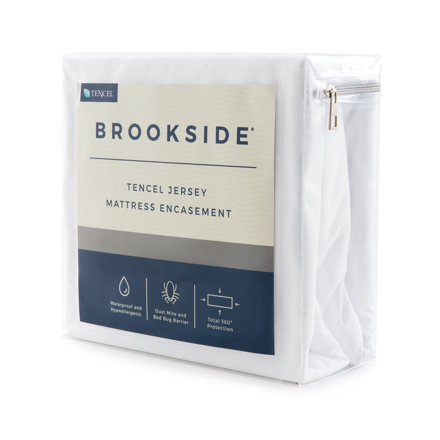 Brookside Tencel Jersey Encasement Mattress Protector Repels Liquids