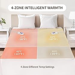 Bwarm Premium Multi-Zone Heated Mattress Pad Cal