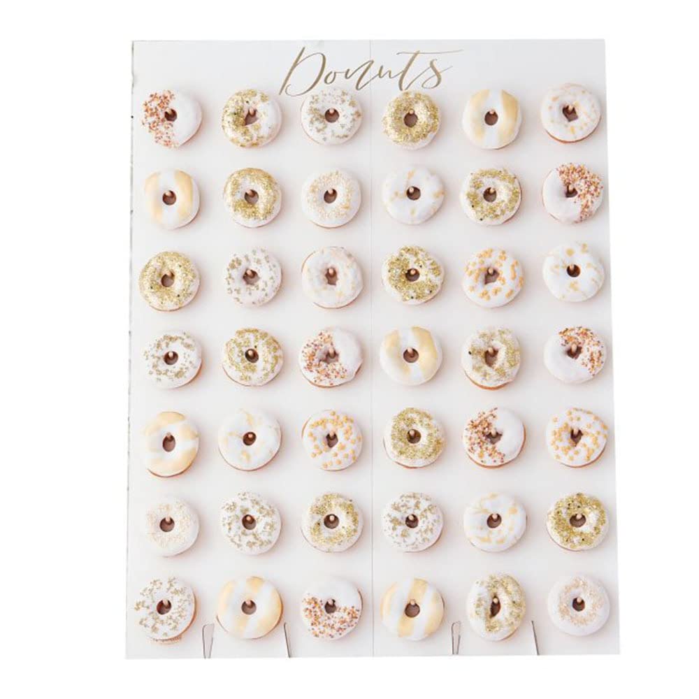 Ginger Ray Gold Script Large Donut Wall Party Wedding Decoration - Gold Wedding