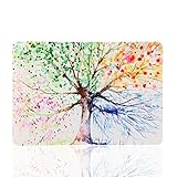 iDonzon Hand Painted Watercolors Hard Protective Case Cover Compatible Newest MacBook Pro 15 Inch with Touch Bar and Touch ID 2018 2017 2016 Release Model A1990/A1707 - Four Seasons Tree