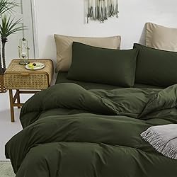 Luxlovery Green Comforter Set Full Army Green