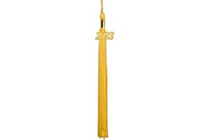 GraduatePro Graduation Tassel with 2023 Gold Year Charm Single Color 9"