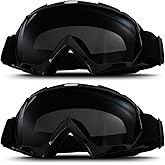 GGBuy Motorcycle Goggles ATV Dirt Bike Anti Scratch Motocross UV400 Protect Bendable Eyewear Off Road Dust proof Anti Fog Riding Goggles with Adjustable Strap &Color Lens