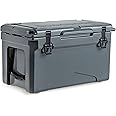 Goplus Cooler, Insulated Large Ice Chest with Portable Handles, Integrated Cup Holders, Leak-Proof Tight Latches, 5-7-day Ice Retention, Heavy Duty Hard Coolers for Beach, Picnic, Camping, Boat