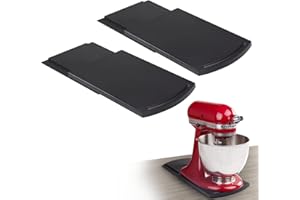 Funpynani Kitchen Appliance Sliding Tray, Compatible With Coffee Maker, Kitchen Aid Mixer, Blenders, Air Fryer, Juicer Parts Accessories Sliders for Coutertop with Rolling Wheels (2 Pack)