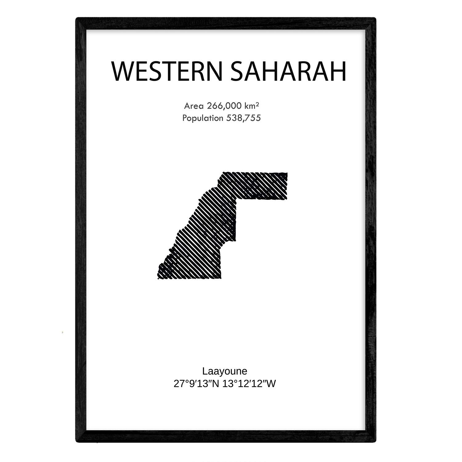 Nacnic Poster Eastern Sahara. Sheets of countries and continents. A3 size — image 1
