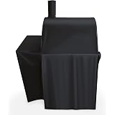 Grill Cover for Char-Griller E2123 2123 2223 2823 Charcoal Grill | 31" Expands to 59" for Side Fire Box, Char-Griller 2323 Wrangler Charcoal Grill Cover, Heavy Duty Waterproof UV Resistant
