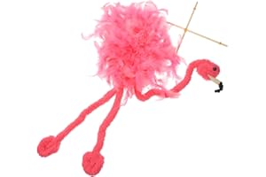 Totority Flamingo Doll Plush String Puppet 22.4 Inch Interactive Pink & Green Marionette Toy for Kids Handcrafted Soft Plush Animal Puppet for Play Performance Storytelling