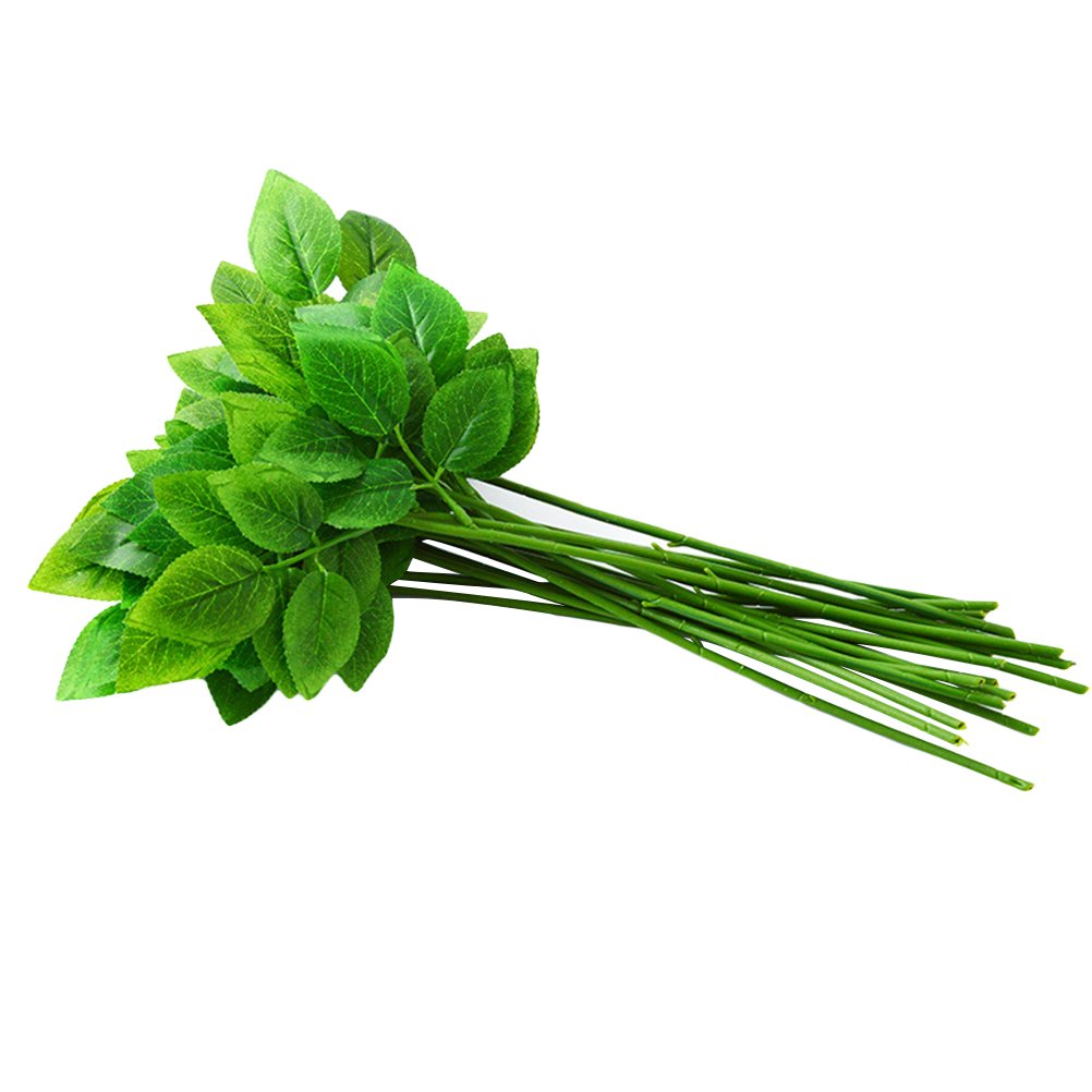 BESTONZON 10 Piezas de Alambre de Tallo Floral con Hojas de ...