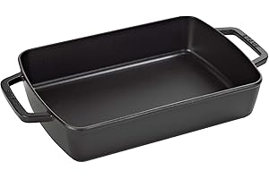 Staub Cast Iron 12" x 8" Roasting Pan - Matte Black