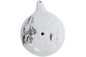 DOITOOL Ceramic Calligraphy Water Dropper Ink Dish with Hand-Painted Plum Blossom Design for Chinese