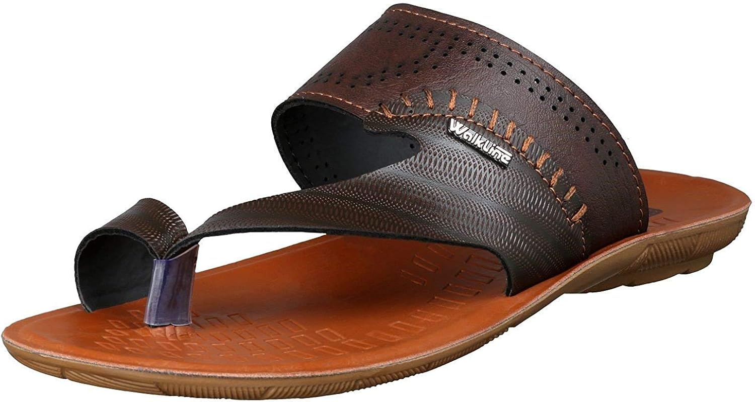 Buy WalkLine Light Weight PU Sole Ethnic leatherate Indian Slippers for