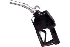 BORRITT Black 3/4"inch NPT Automatic Shut-Off Fuel Nozzle With Hook+Filter Fuel Refilling Tool Used for diesel,gasoline,kerosen (13/16"Spout Max Flow Rate 16 GPM)